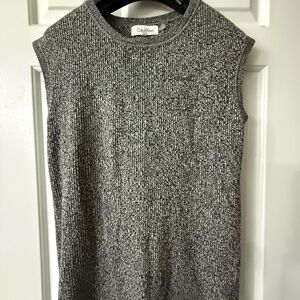 Calvin Klein Charcoal Knit Sleeveless Top
